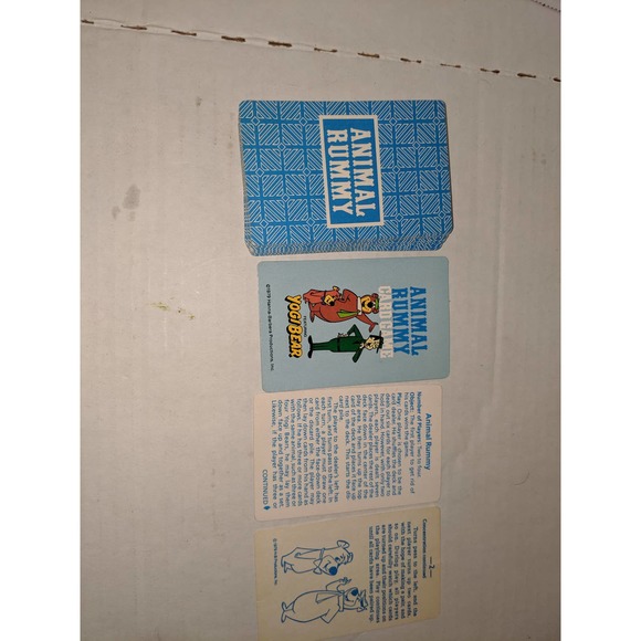 Vintage 1979 Yogi Bear Animal Rummy Children's Card Game Complete No Box - Picture 7 of 8